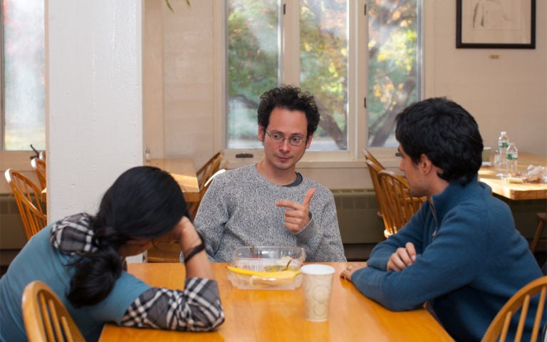 photo of CSHL faculty member Florin Albeanu with trainees